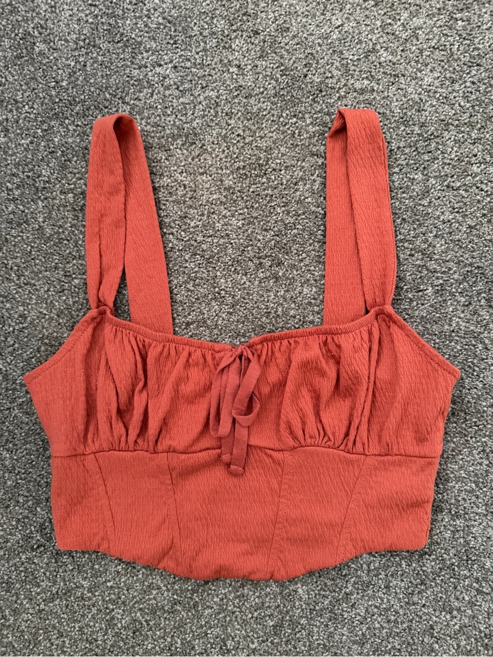 Cotton On Rust Tie-Front Cropped Cami